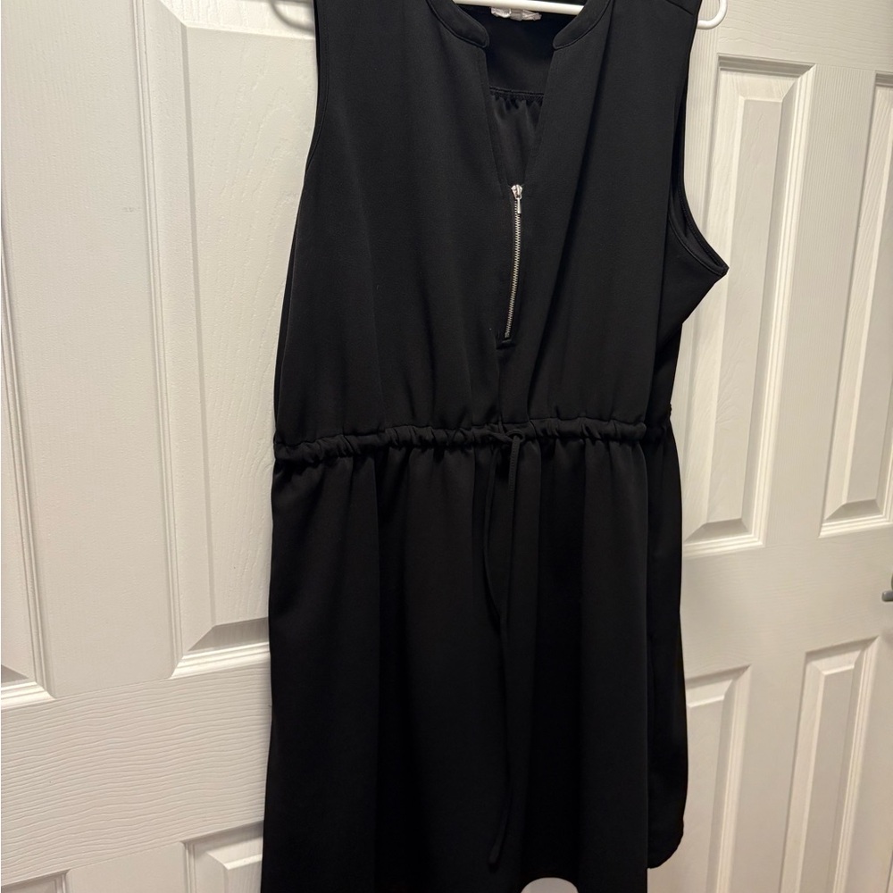 Maurices Black Mini Dress with Zipper Detail